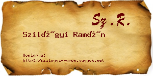 Szilágyi Ramón névjegykártya