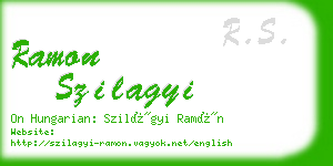 ramon szilagyi business card